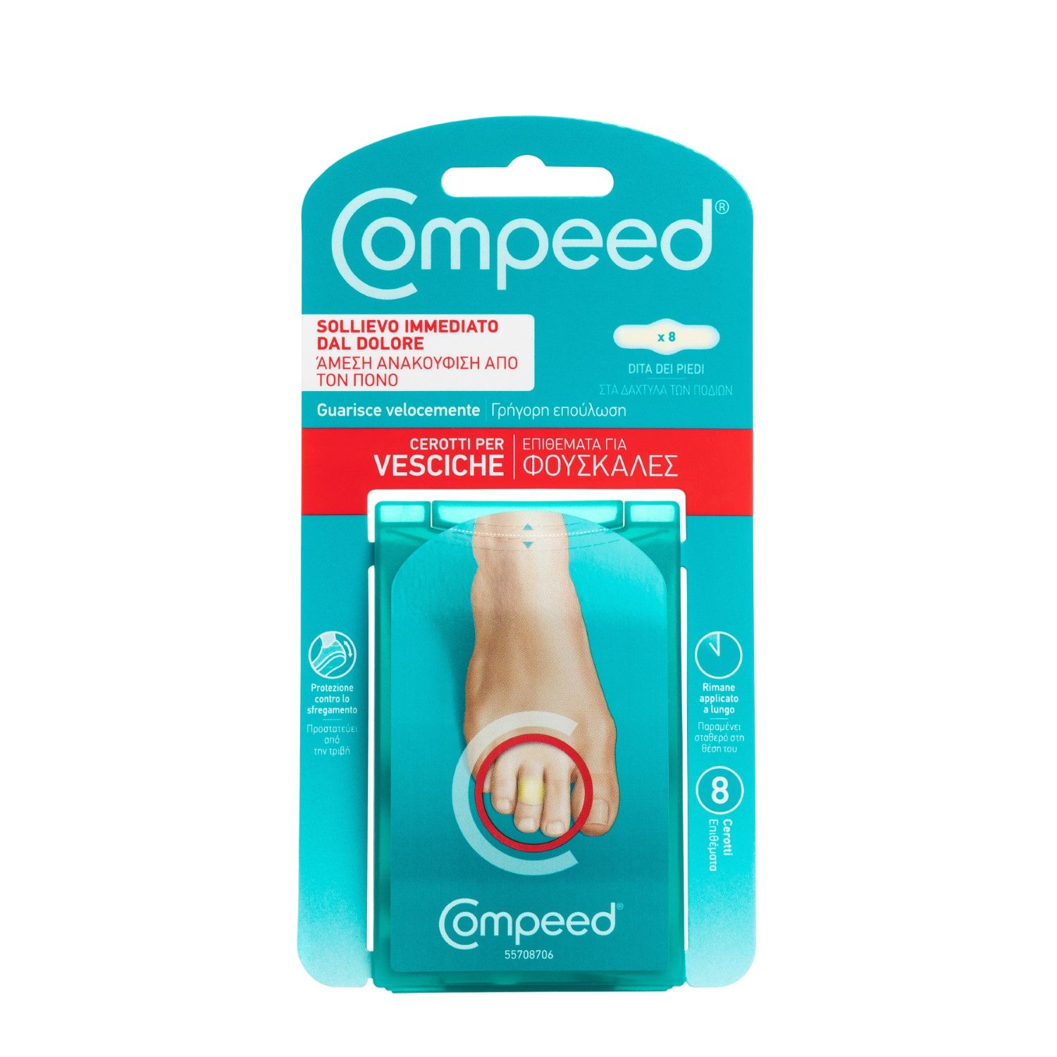 Compeed Cerotti Vesciche Dita Dei Piedi 8 Pezzi