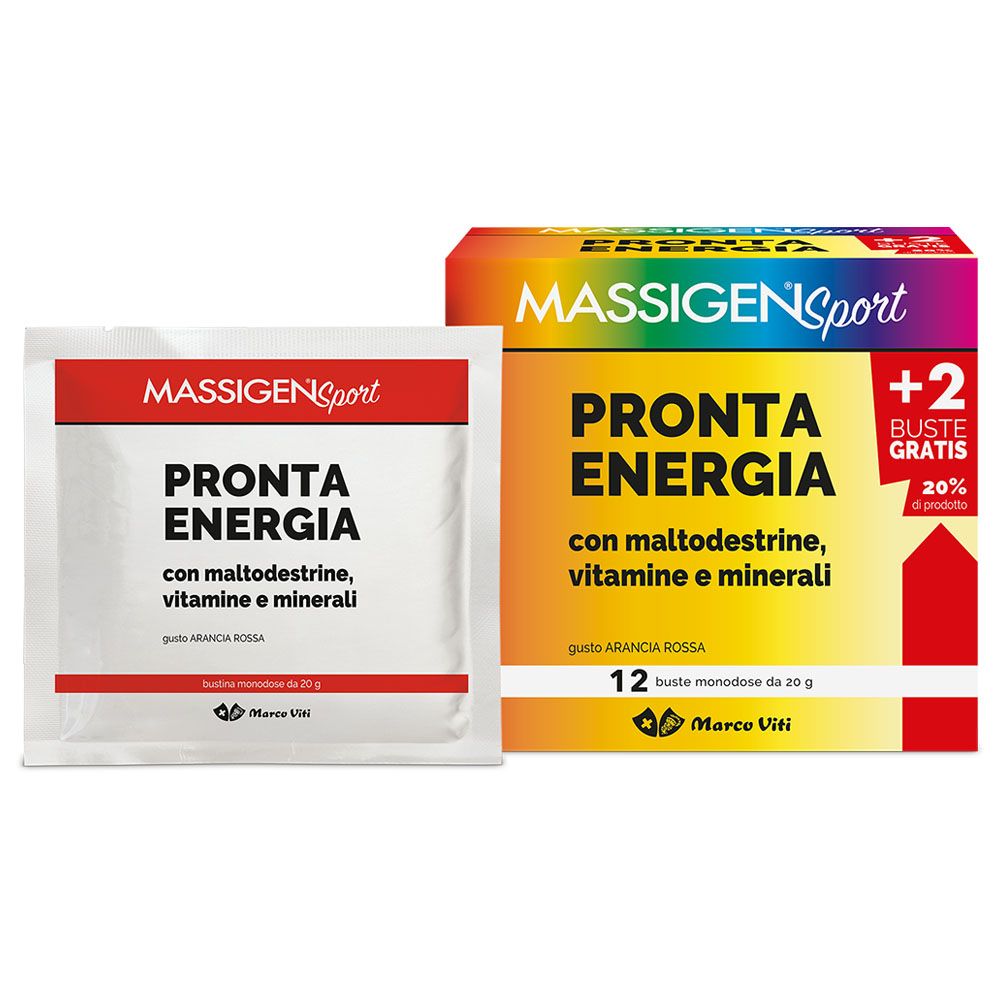 Massigen Sport Pronta Energia Integratore multivitamine 12 Bustine