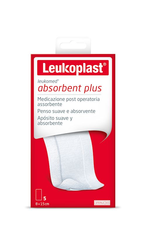 980189676 - Leukomed Absorbent Plus 8x15cm 5 Pezzi - 4735947_1.jpg