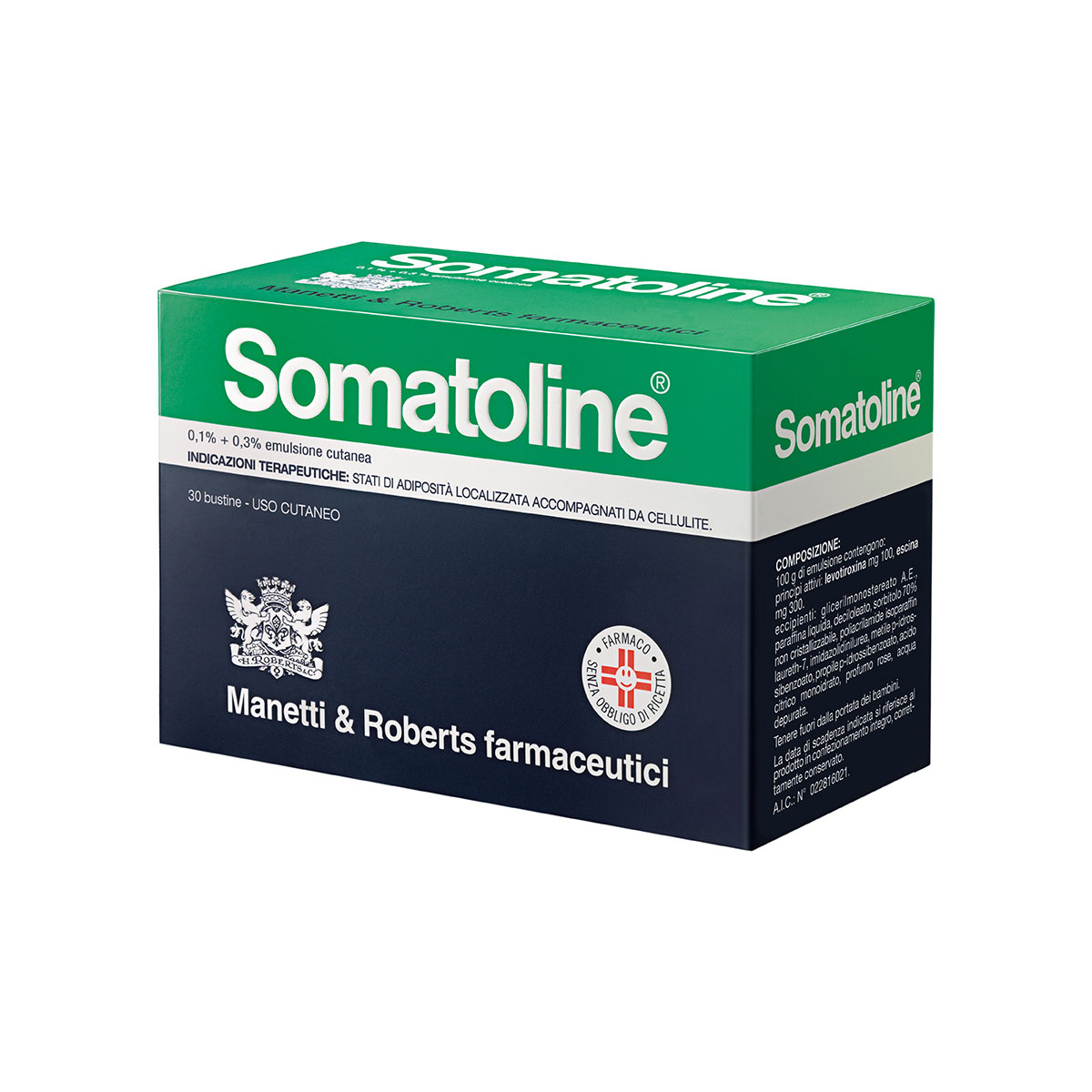 Somatoline 0,1% + 3% Emulsione Cutanea Trattamento Gambe Anticellulite Levotiroxina Escina 30 Buste
