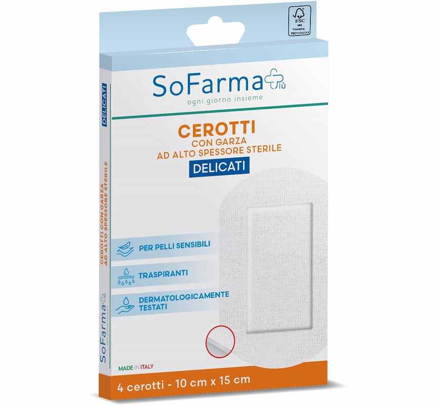 Sofarma Cerotti Delicati 10x15cm 4 Pezzi