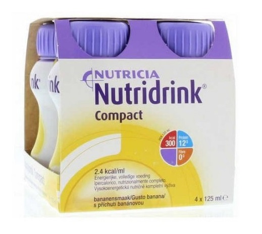 Nutridrink Compact Supplemento Nutrizionale Gusto Banana 4x125ml