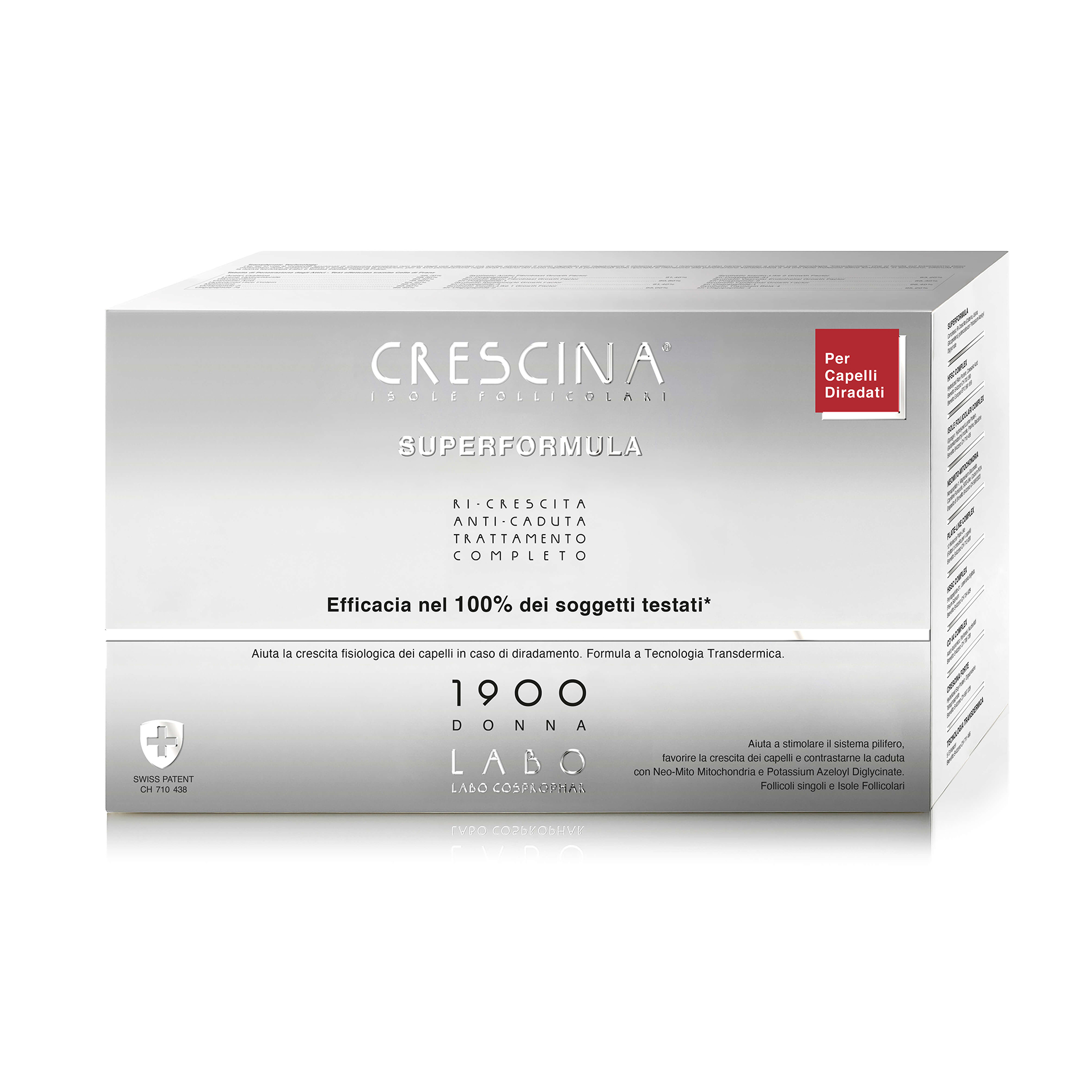 Labo Crescina Isole Follicolari Super Formula 1900 Donna Tc 20+20 Fiale 3,5ml