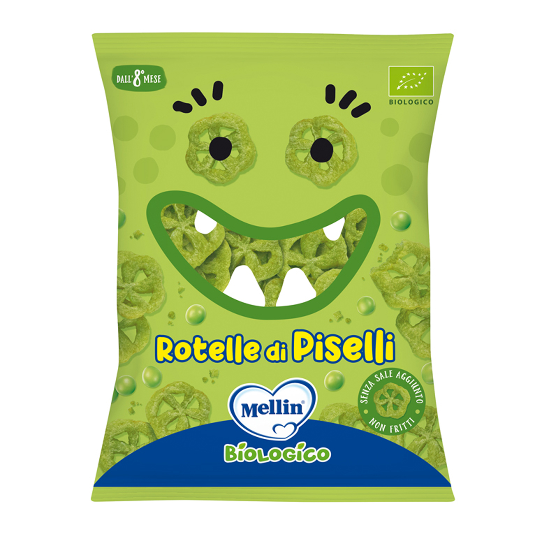 Mellin Snak Bio Rotelle Di Piselli 8+ Mesi 20g