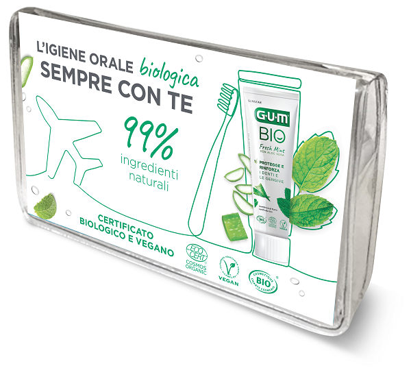 Gum Travel Kit Bio Da Viaggio Dentifricio E Spazzolino