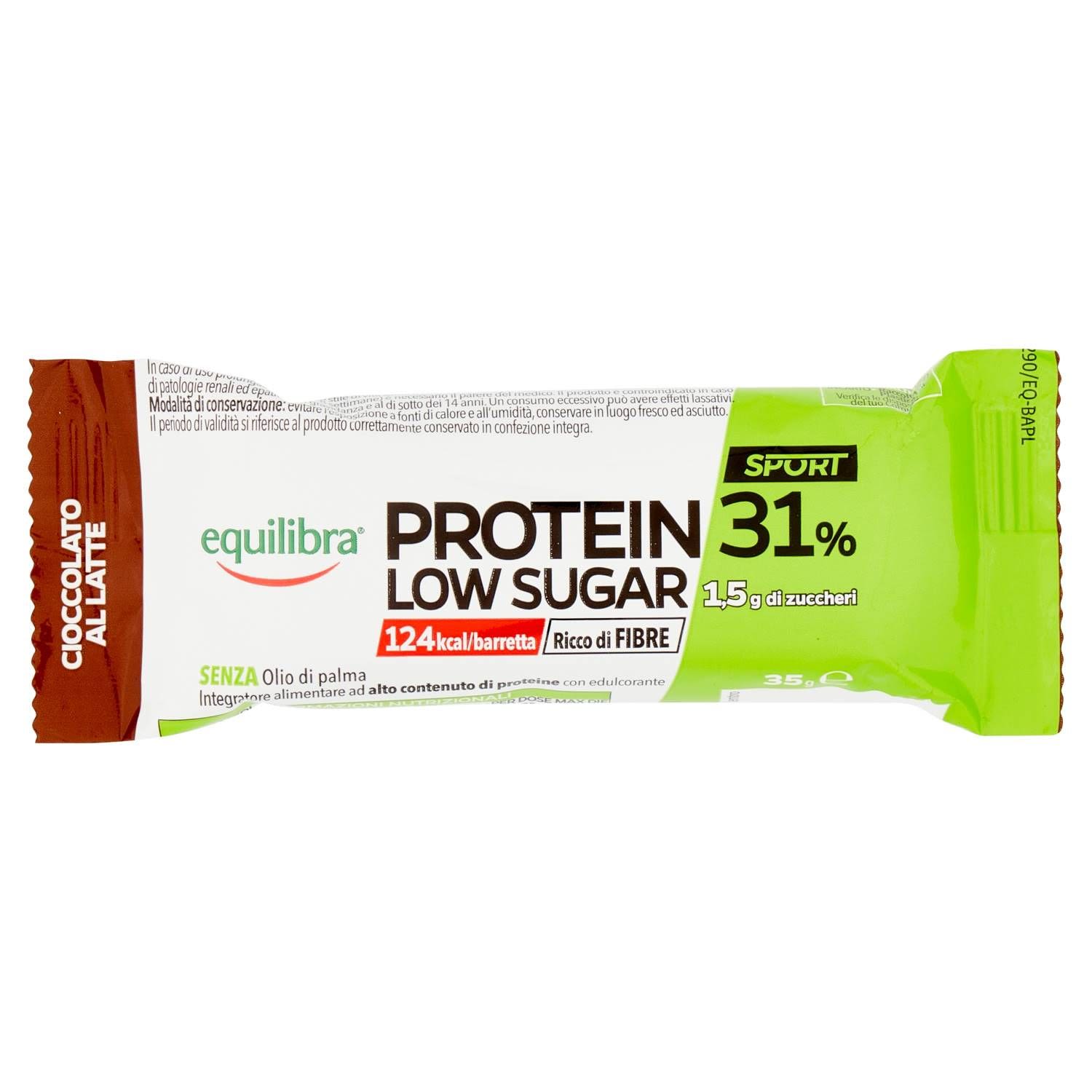image - 975922372 - Equilibra Protein 31% Low Sugar Cioccolato al Latte 35g - 4732948_2.jpg