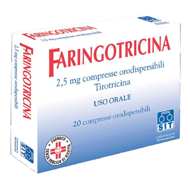 Faringotricina 2,5mg Influenza Raffreddore 20 Compresse