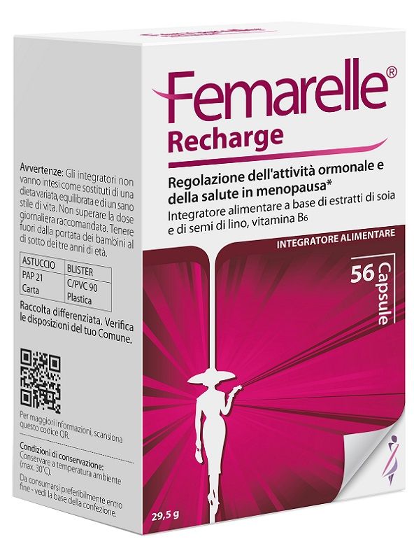 Femarelle Recharge Integratore Menopausa 56 Capsule