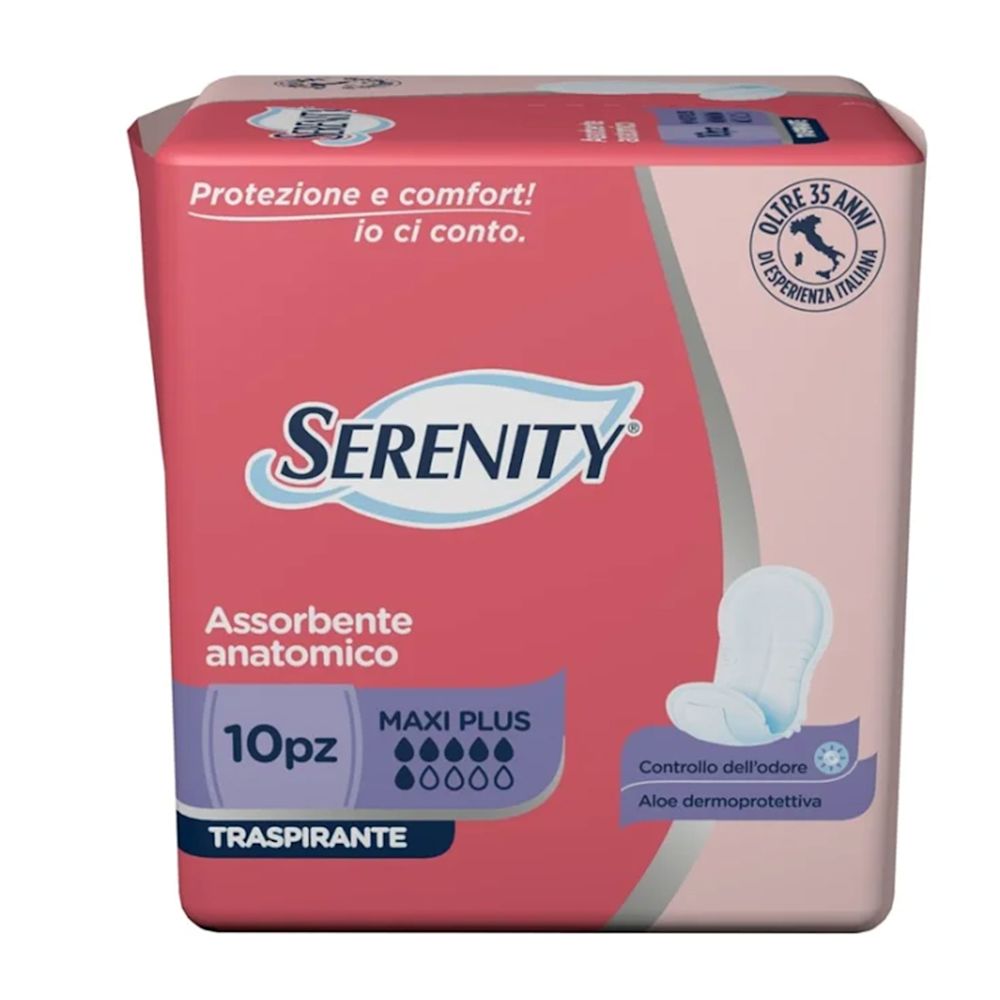 979404530 - PANNOLONE SAGOMATO SERENITY ASSORBENTE ANATOMICO TRASPIRANTE MAXI PLUS 10 PEZZI - 4735584_1.jpg