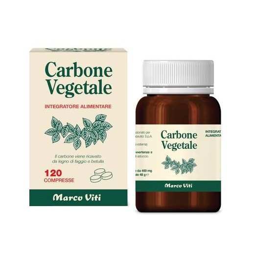 Marco Viti Carbone Vegetale integratore salute intestinale 120 Compresse