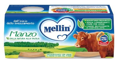 Mellin Omogeneizzato Manzo 2 Vasetti