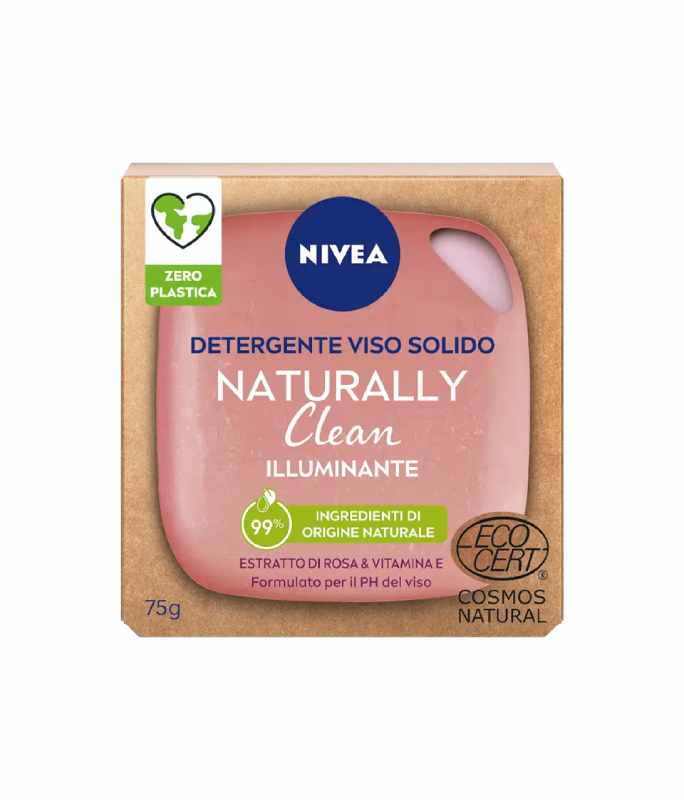 Nivea Naturally Clean Detersione viso Solido Illuminante 75g