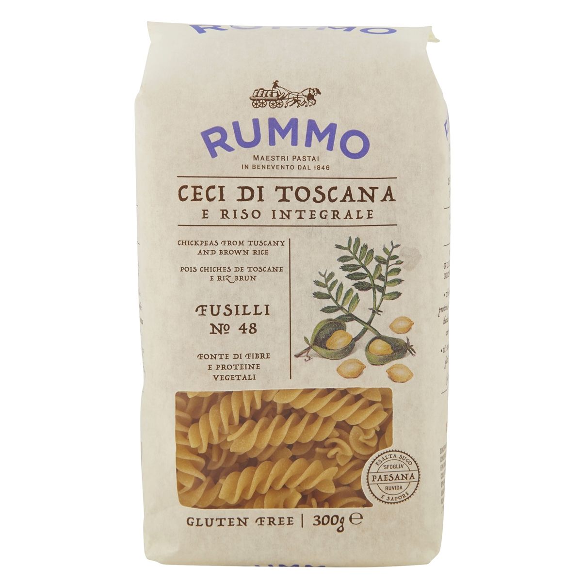 Rummo Fusilli N.48 Ceci Di Toscana E Riso Integrale 300g