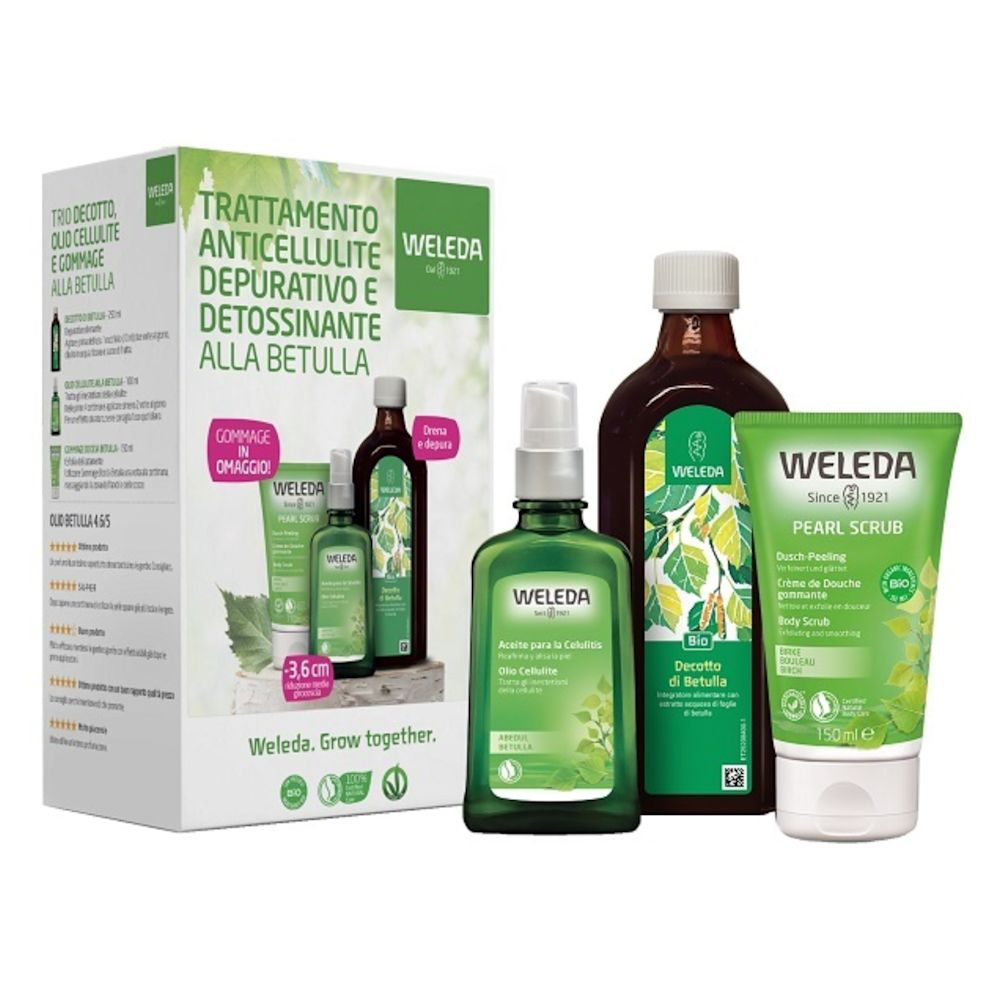 987882293 - SPECIAL TRIPACK TRATTAMENTO ANTICELLULITE DEPURATIVO E DETOSSINANTE ALLA BETULLA DECOTTO DI BETULLA 250 ML + OLIO CELLULITE ALLA BETULLA 100 ML + GOMMAGE DOCCIA BETULLA 150 ML - 4749470_1.jpg