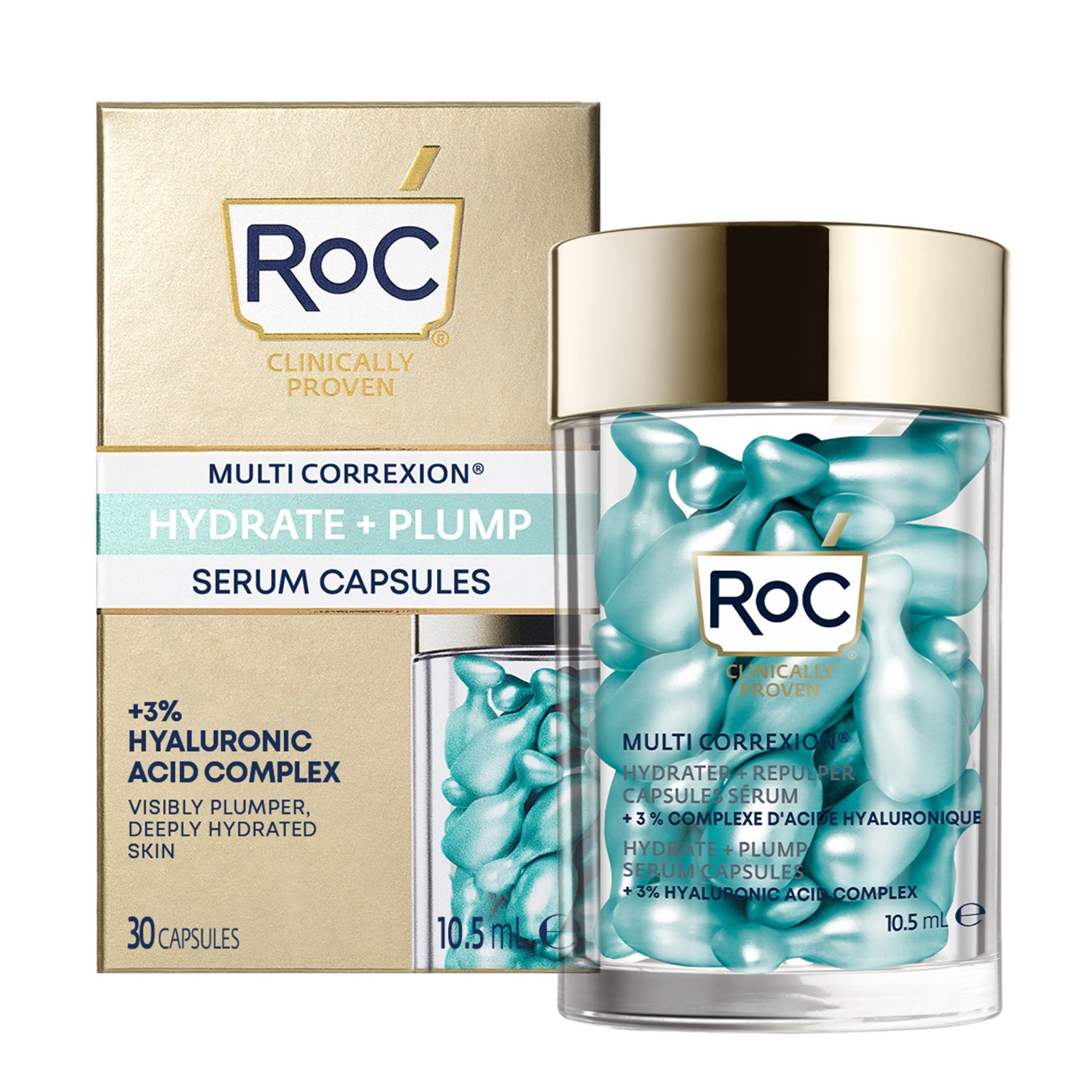 Roc Multi Correxion Hydrate E Plump Siero Viso 30 Capsule