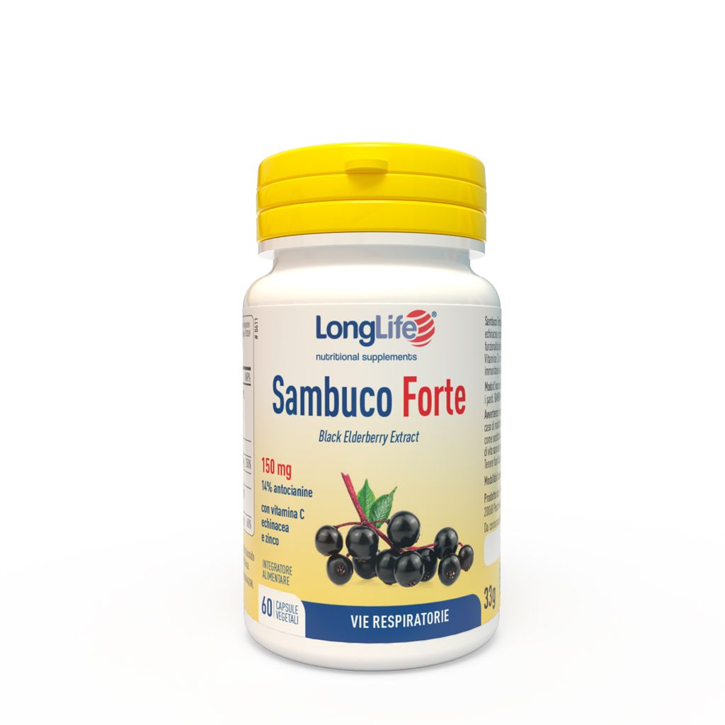 Longlife Sambuco Forte Integratore immunostimolante 60 Capsule