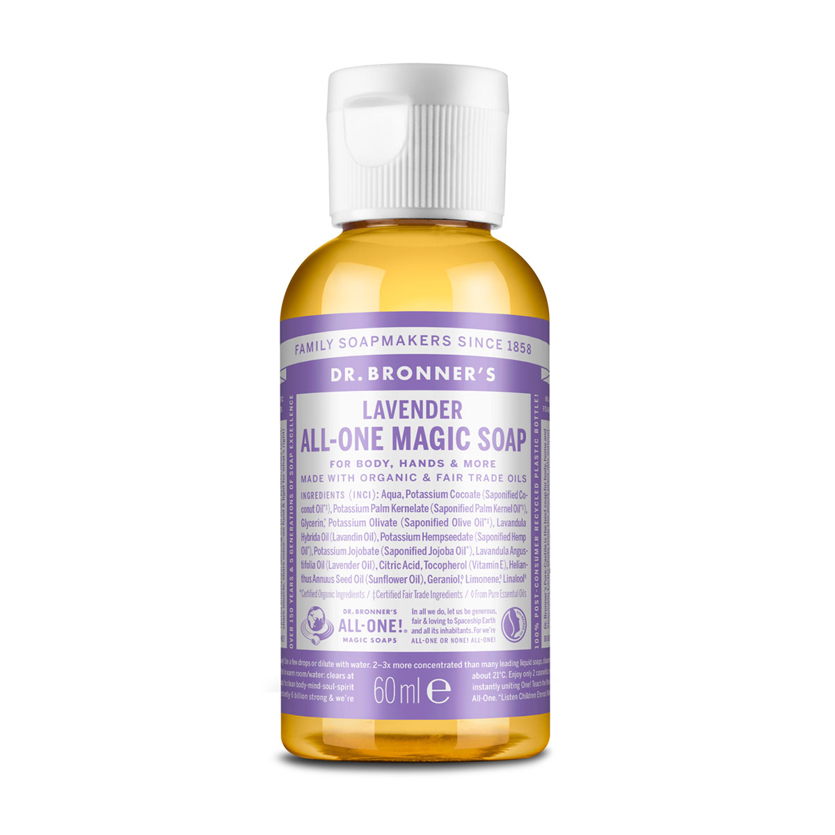 Dr. Bronner's 18 In 1 Sapone Liquido Lavanda 60ml