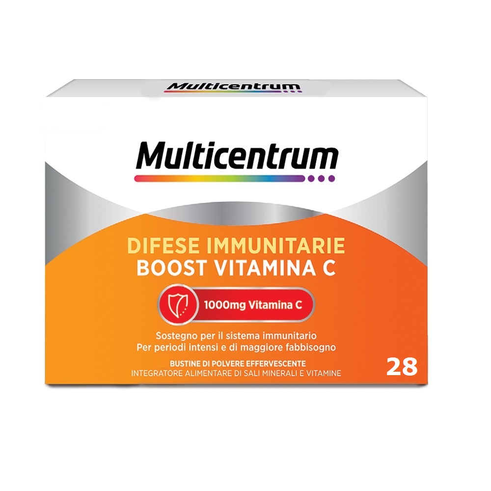Multicentrum Difese Immunitarie Boost Vitamina C Integratore Alimentare Sali Minerali Vitamine 14 Bustine