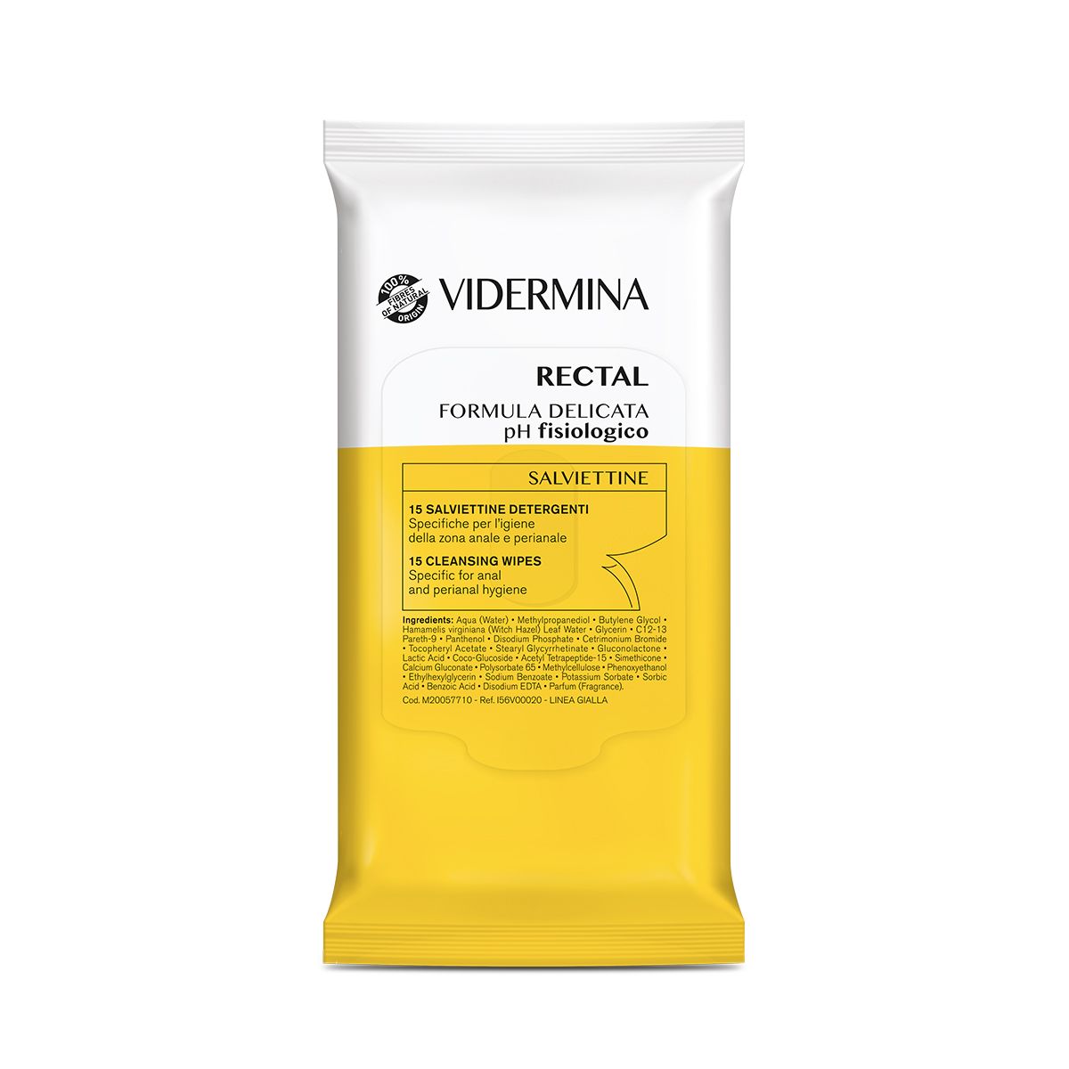 Vidermina Rectal Salviette 15 Pezzi