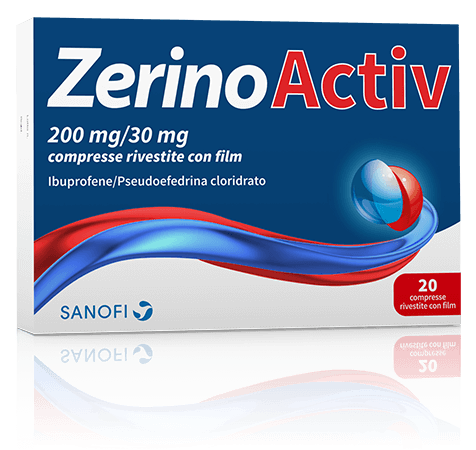 Zerinoactive 30mg Trattamento anti-influenzale E Raffreddore 20 Compresse