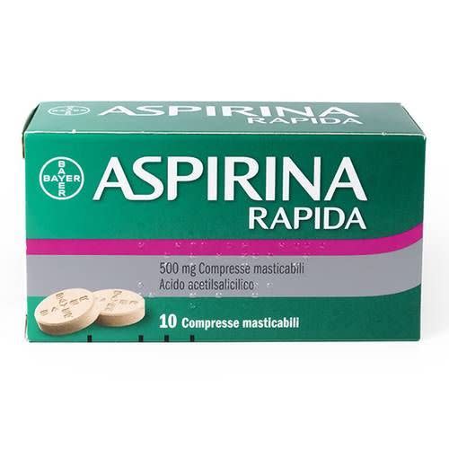 004763379 - Aspirina Rapida Trattamento Febbre e Dolore 500mg Acido Acetilsalicilico 10 Compresse - 2253284_2.jpg