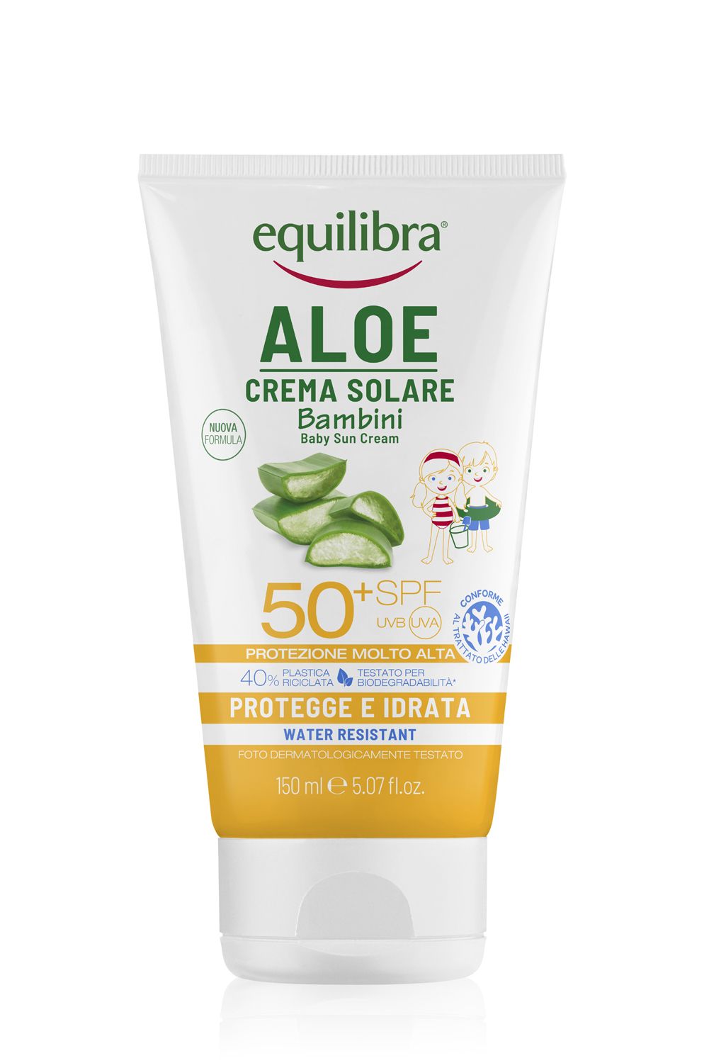 Equilibra Aloe Crema Solare Bambini SPF 50+ 150ml