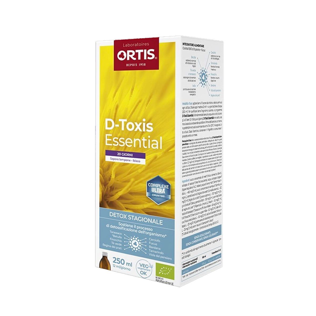 D-toxis Essential Gusto Lampone Ibis Integratore Depurativo 250ml