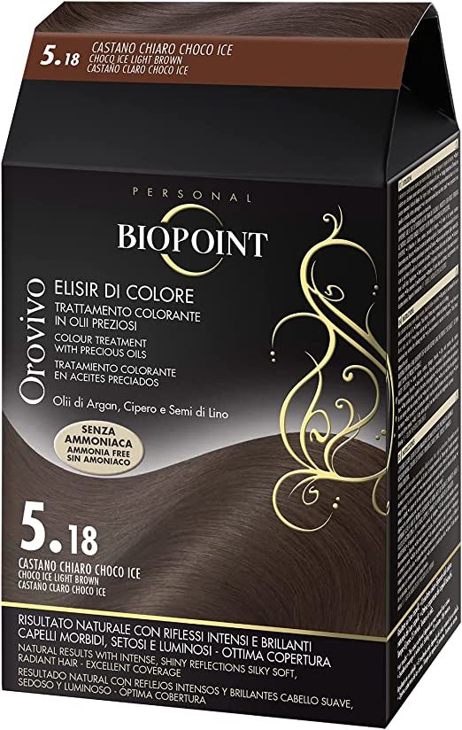 Biopoint Orovivo Elisir Di Colore Tinta Capelli 5,18 Castano Chiaro Choco Ice