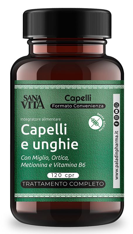 Sanavita Capelli Unghie Integratore Trattamento Completo 120 Compresse