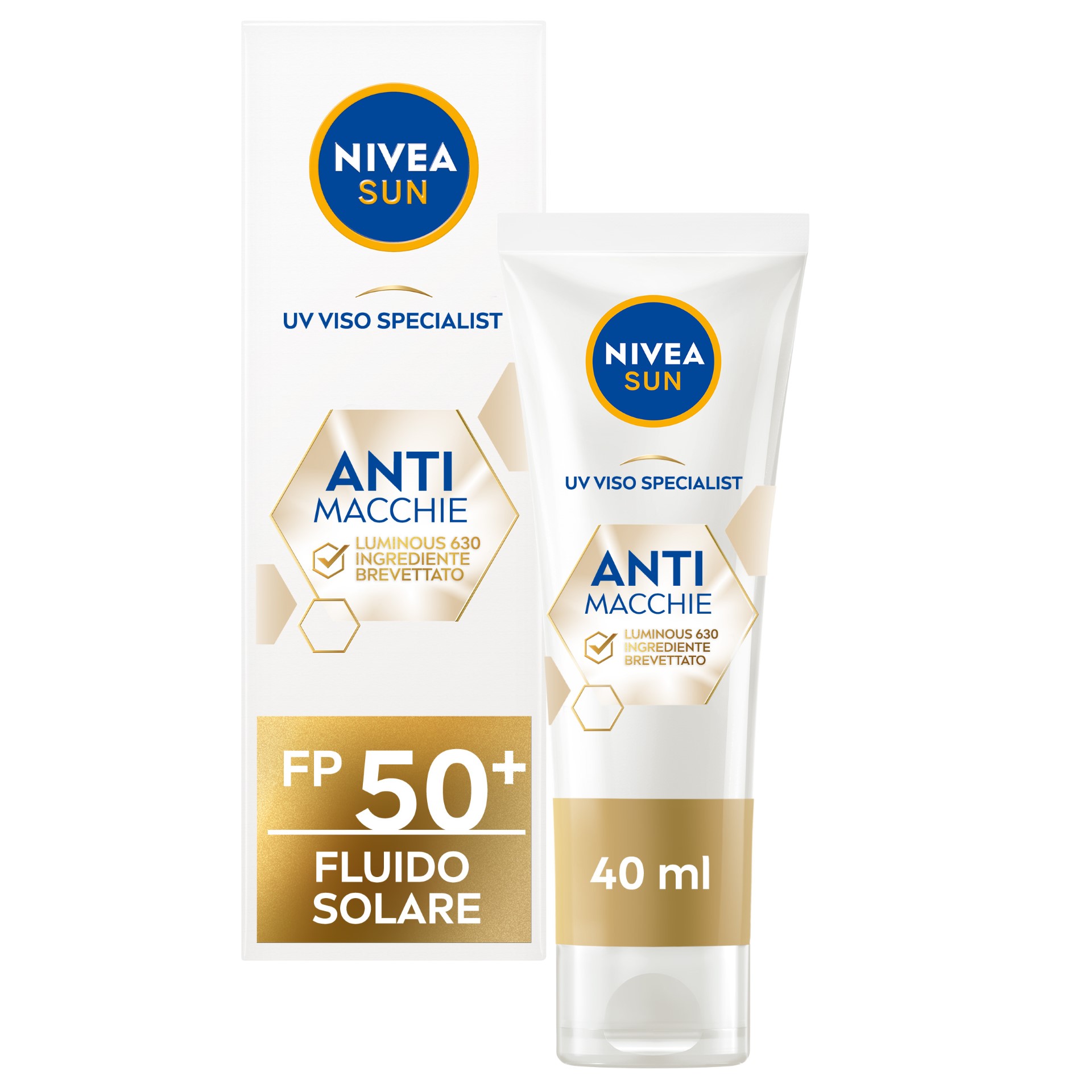 Nivea Sun Crema idratazione viso Solare anti-macchie Luminous SPF 50 40ml