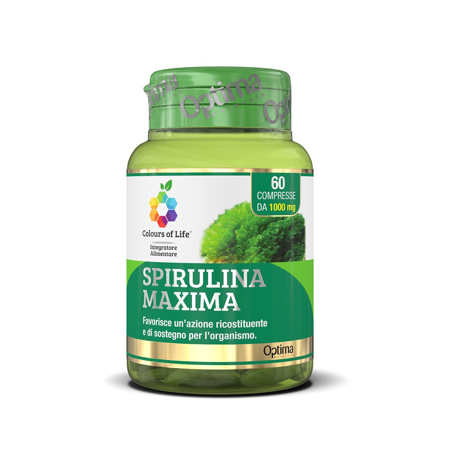 Colours Of Life Spirulina Integratore Tonico 60 Compresse