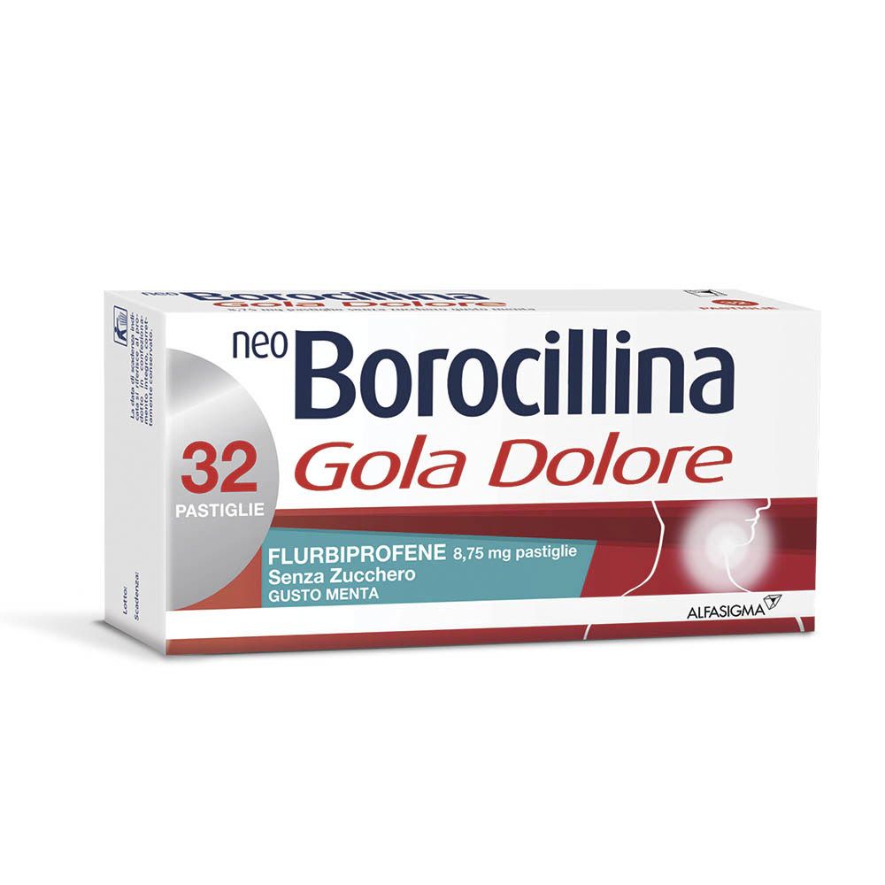 Neoborocillina Gola Dolore Senza Zucchero Gusto Menta 32 Pastiglie