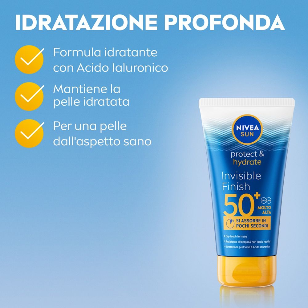 image - 950221034 - Crema solare SPF50+ con formula dry-touch, offre protezione elevata UVA/UVB. Resistente all'acqua, non unge e non lascia residui. Garantisce idratazione profonda grazie all' acido ialuronico , proteggendo la salute della pelle. - 4814464_5.jpg