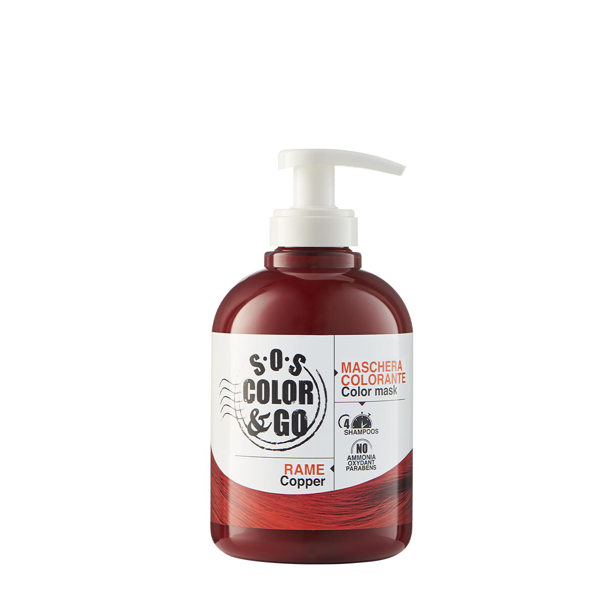 Alama Sos Color&go Maschera Capelli Colorata Rame 300ml