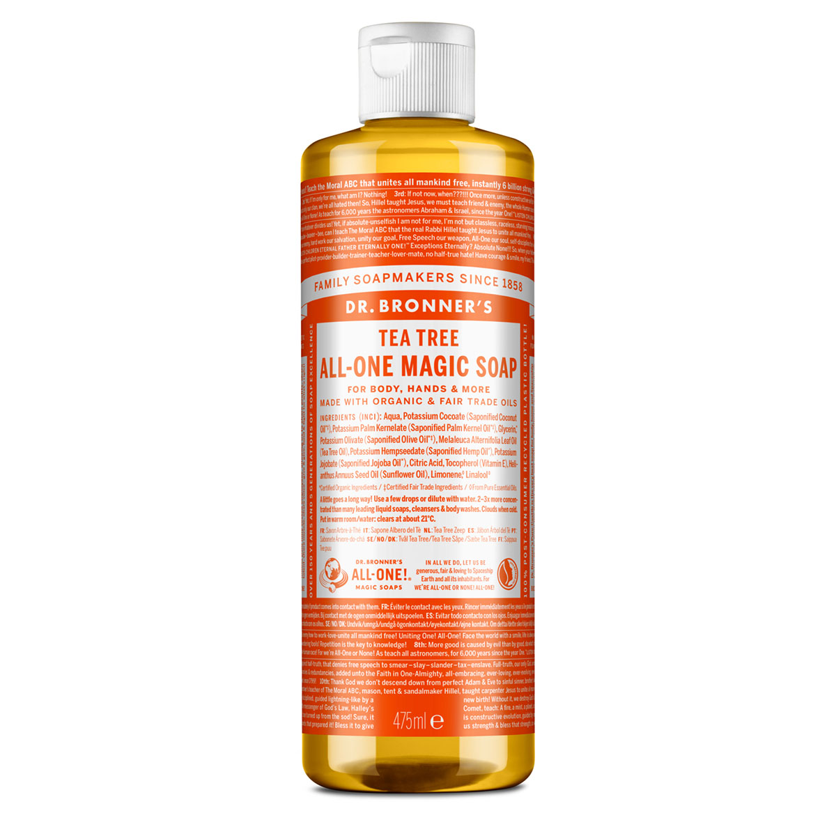 Dr. Bronner's 18 In 1 Liquid Soap Tea Tree 475ml