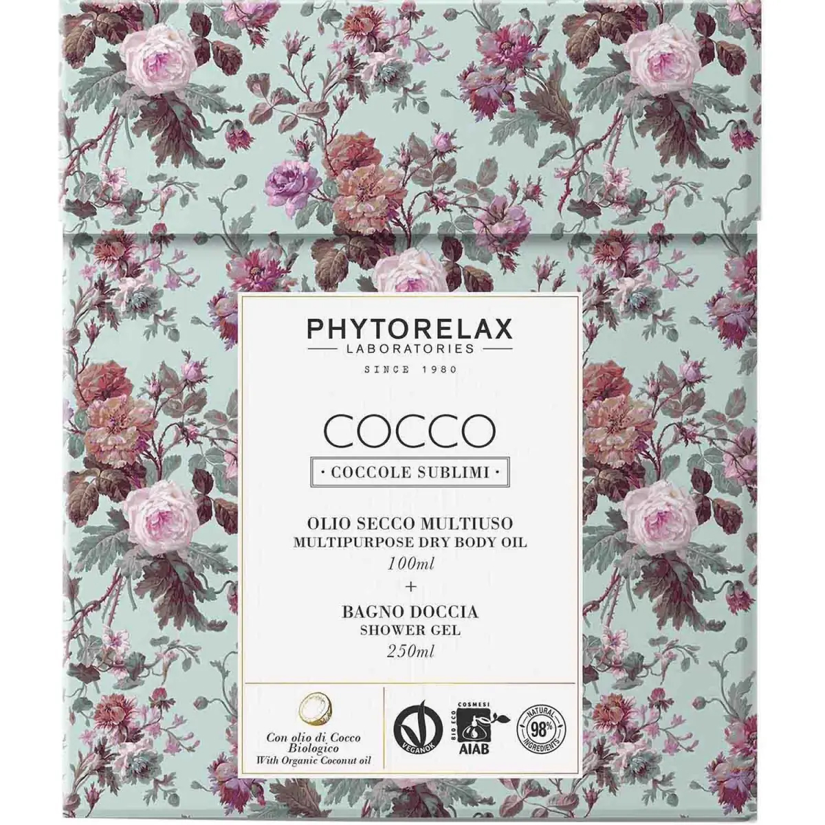 Phytorelax Cofanetto Coccole Sublimi Cocco Vegan E Organic Olio Secco + Bagnodoccia