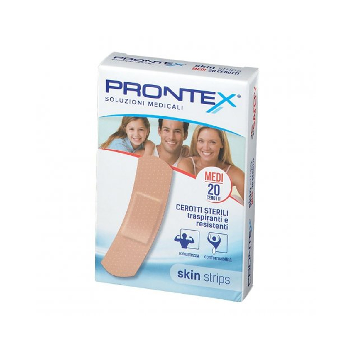 Prontex Cerotto Skin Strips Medio 20 Pezzi