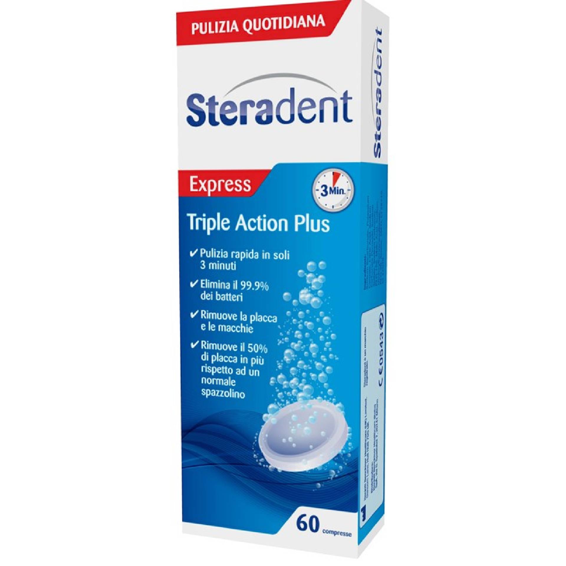 Steradent Express Triple Action Plus 60 Compresse