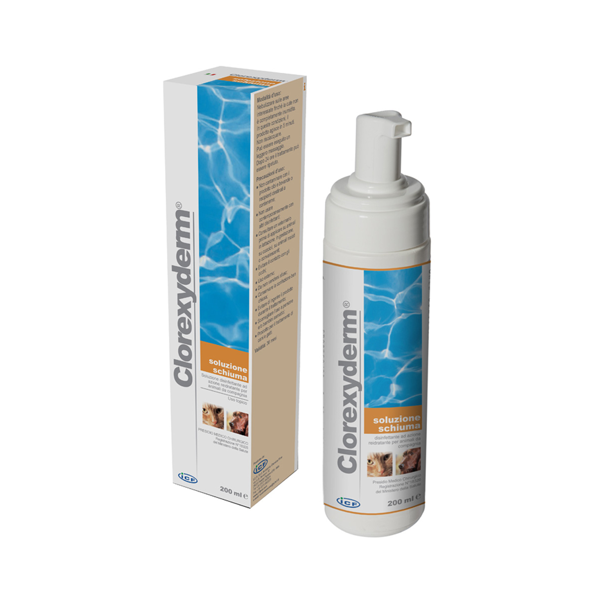 Clorexyderm Soluzione Schiuma Disinfettante Cani E Gatti 200ml