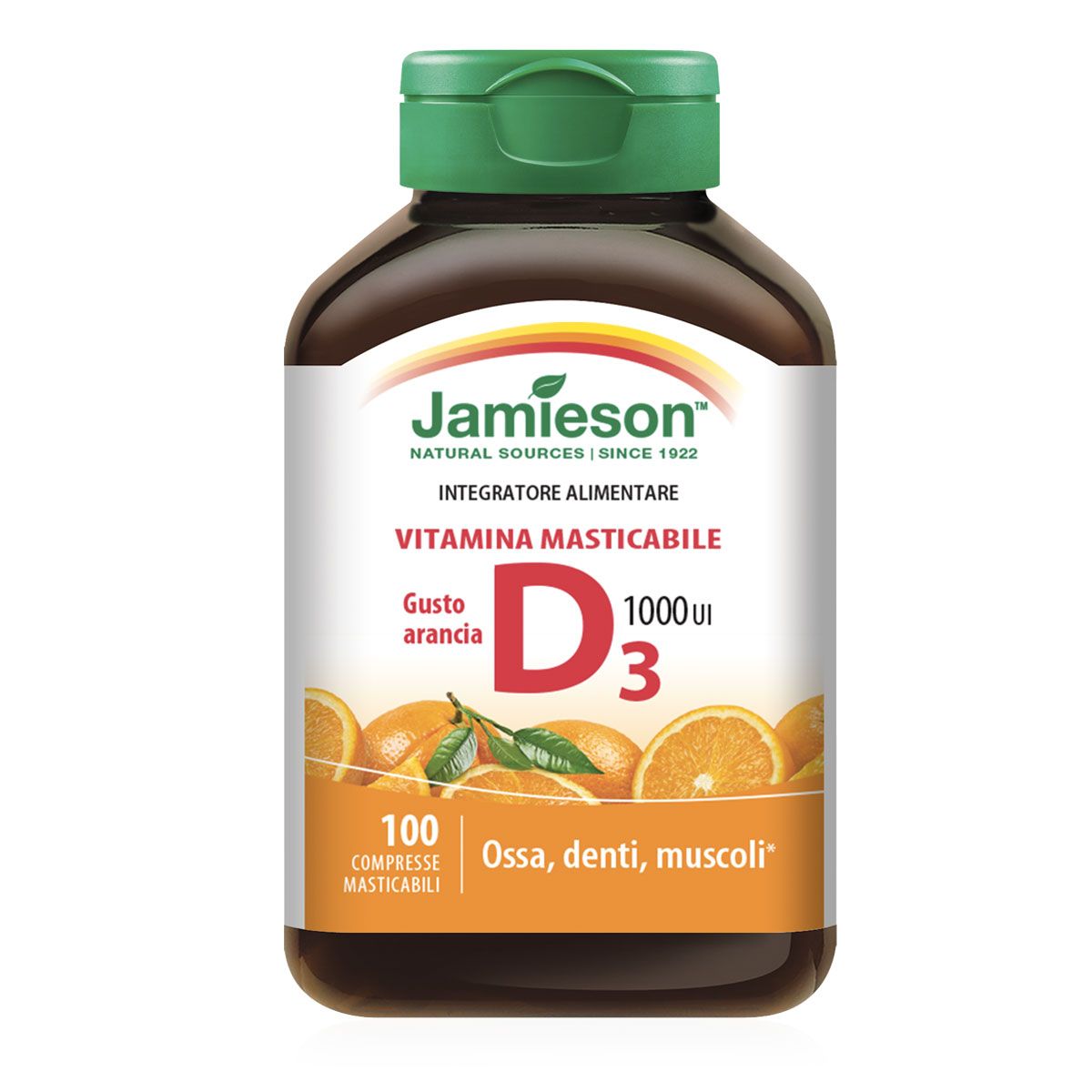 Jamieson Integratore Di Vitamina D Masticabile Gusto Gusto Arancia 100 Compresse