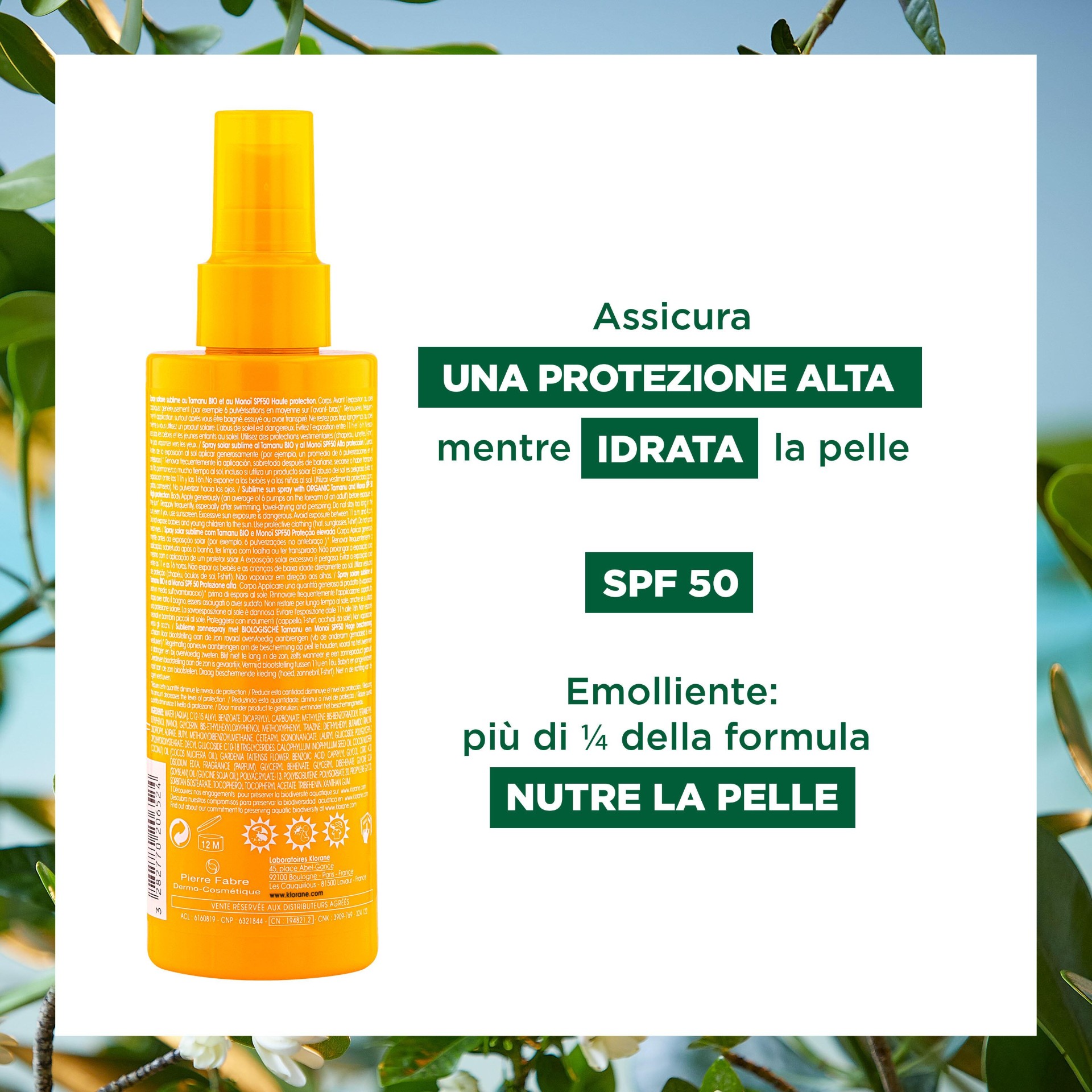 image - 977021789 - KLORANE SPRAY SOLARE SUBLIME SPF 50 CORPO 200 ML - 4702735_10.jpg