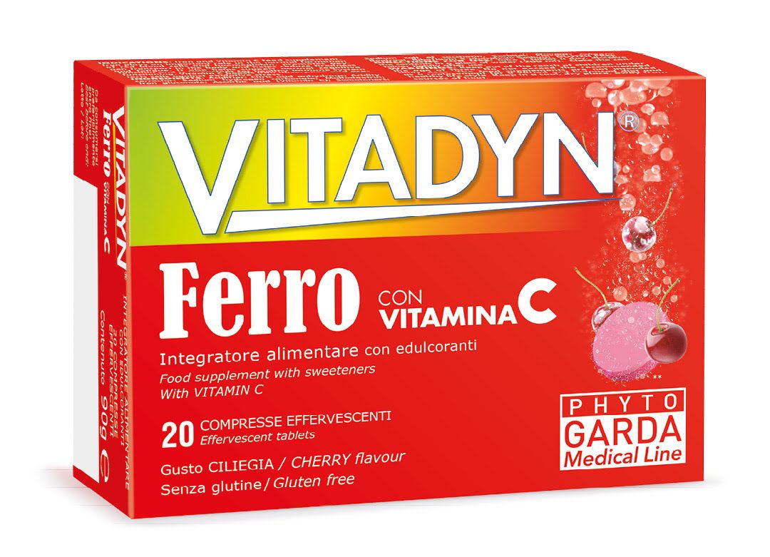 Vitadyn Ferro + Vitamina C Integratore 20 Compresse Effervescenti