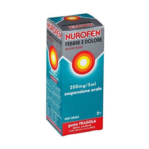 image - 038956076 - NUROFEN FEBBRE E DOLORE*orale sosp 100 ml 200 mg/5 ml fragola senza zucchero con siringa dosatrice - 4813335_1.jpg