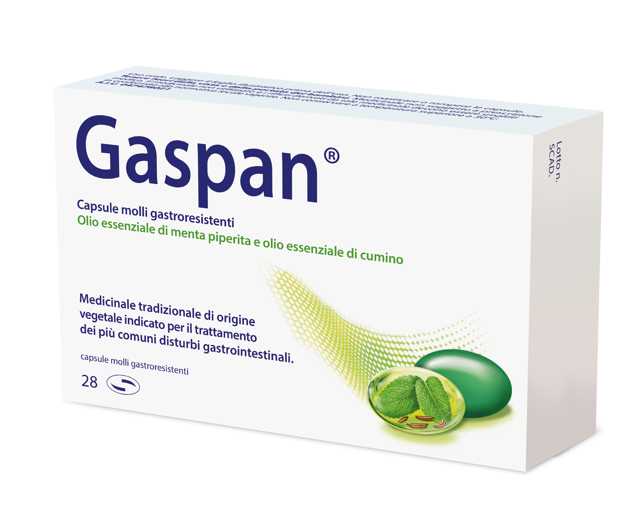 Gaspan Trattamento Disturbi Intestinali 28 Capsule Molli