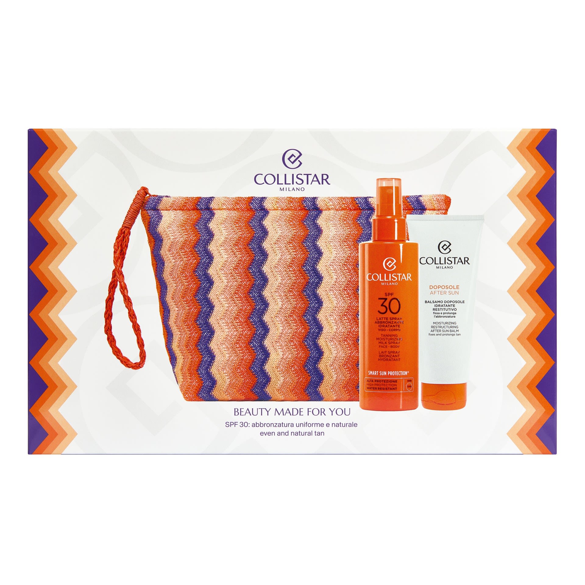 image - 952042760 - Set solare completo che combina un latte spray SPF30 che protegge dai raggi UV e favorisce un’abbronzatura uniforme e luminosa con un balsamo doposole idratante e restitutivo. - 4867691_1.jpg