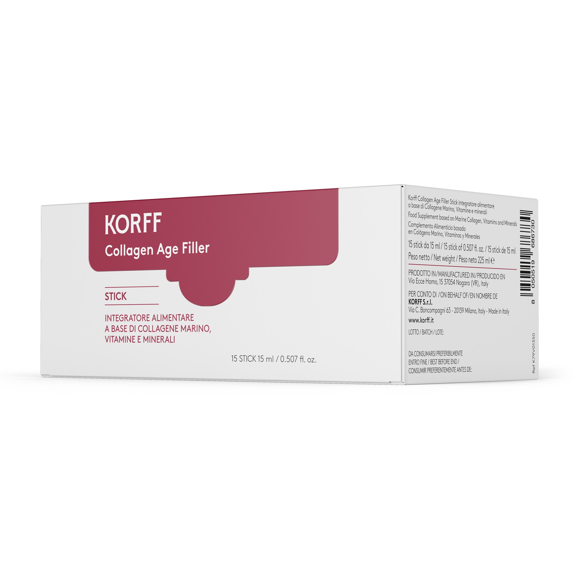 Korff Collagen Age Filler Stick Integratore Pelle 15 Giorni 15 Stick
