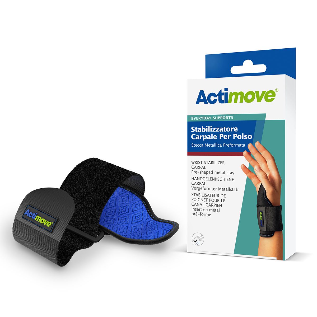 Actimove Everyday Stabilizzatore Carpale Polso Con Stecca Metallica Universale