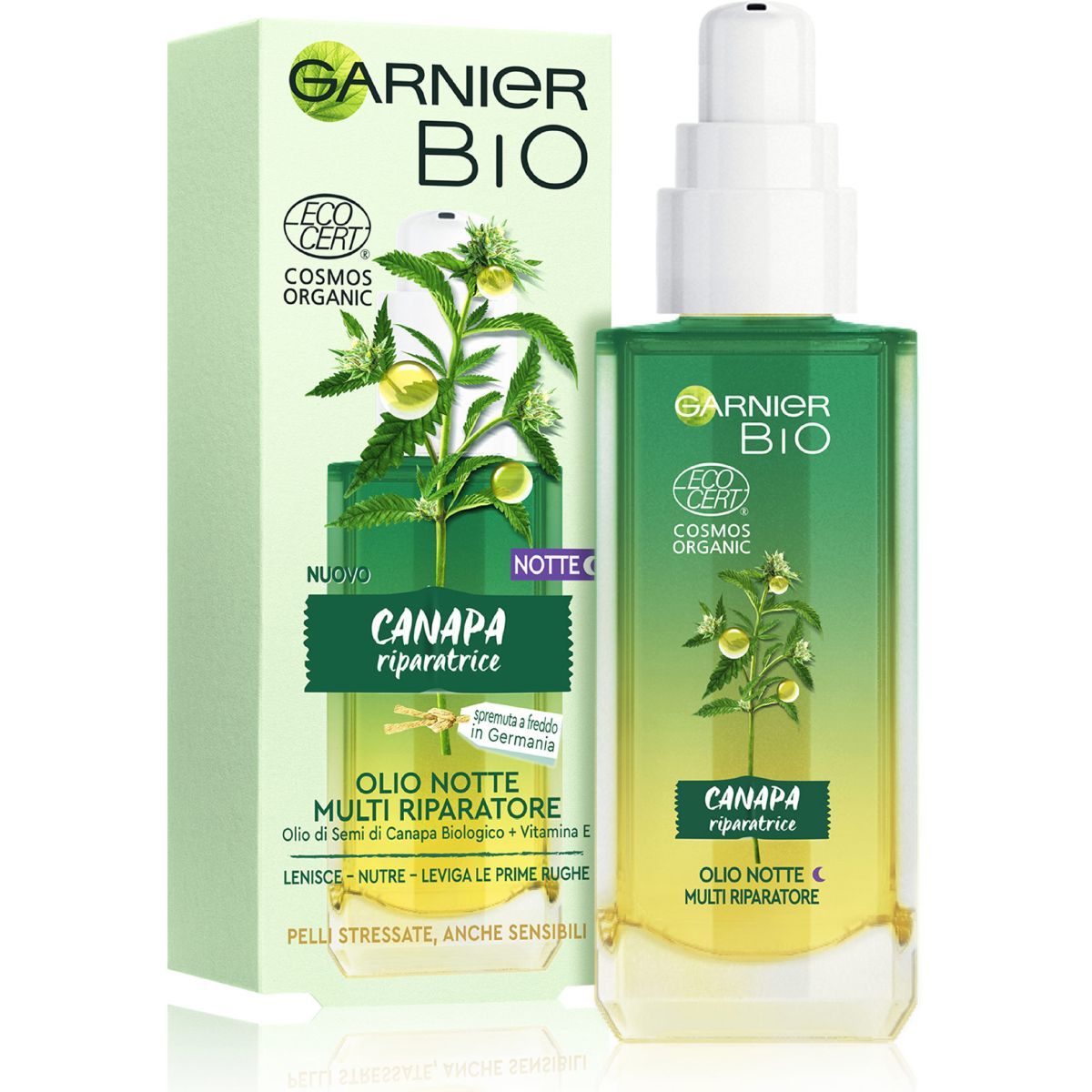 Garnier Viso Notte Bio Multi Riparatore Pelli Stressate Prime Rughe 30ml