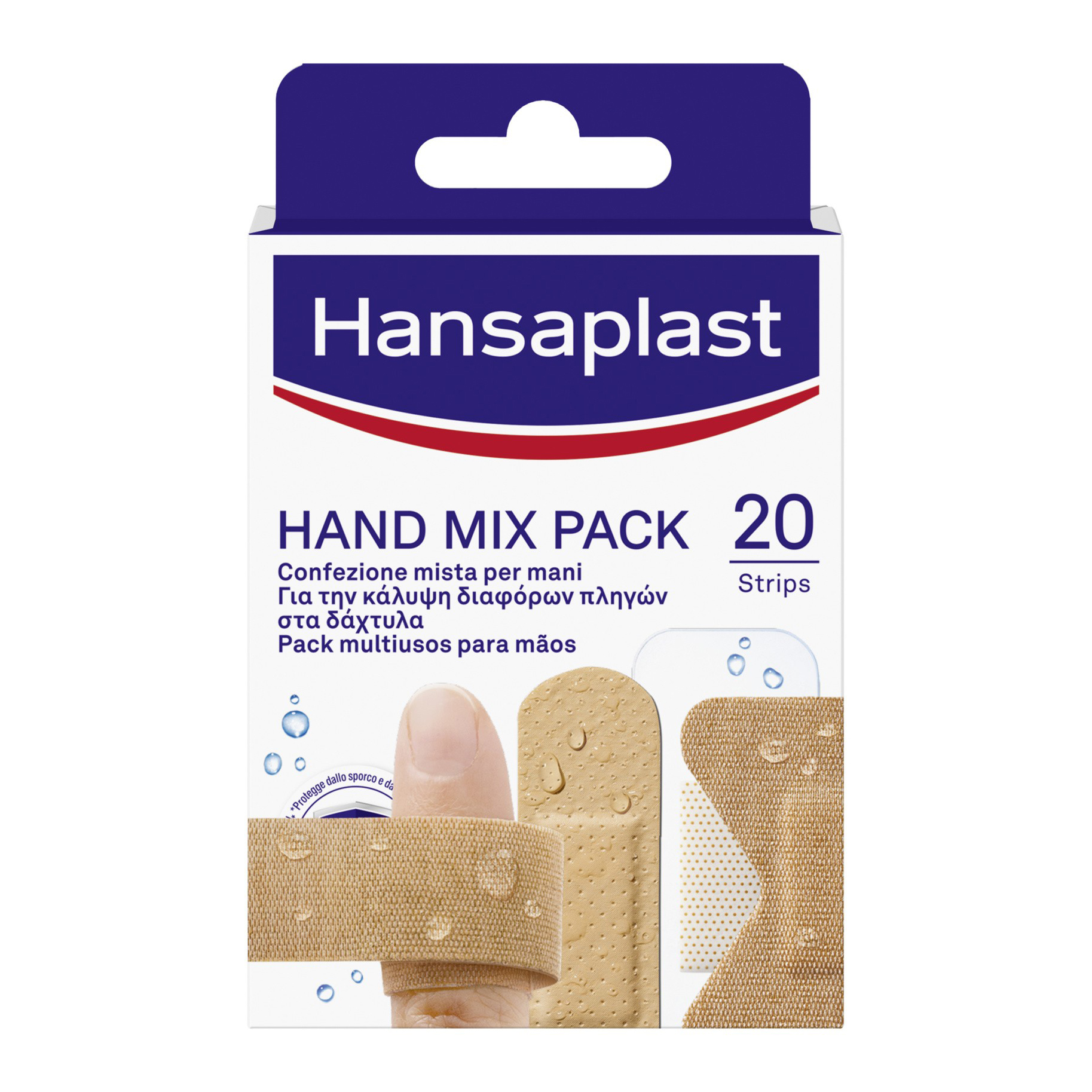 Hansaplast Cerotti Hand Mix Pack Flessibili Per Mani E Dita 20 Pezzi In 5 Formati