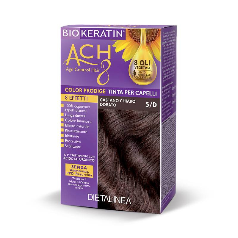 Biokeratin Ach8 Tinta Per Capelli Castano Chiaro Dorato 5d